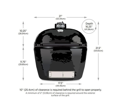 Primo Grills Oval Junior 200 Ceramic Kamado Charcoal Grill PGCJRH+PG00614 02