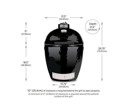 Primo Grills Round Kamado Ceramic Kamado Charcoal Grill PGCRH 01