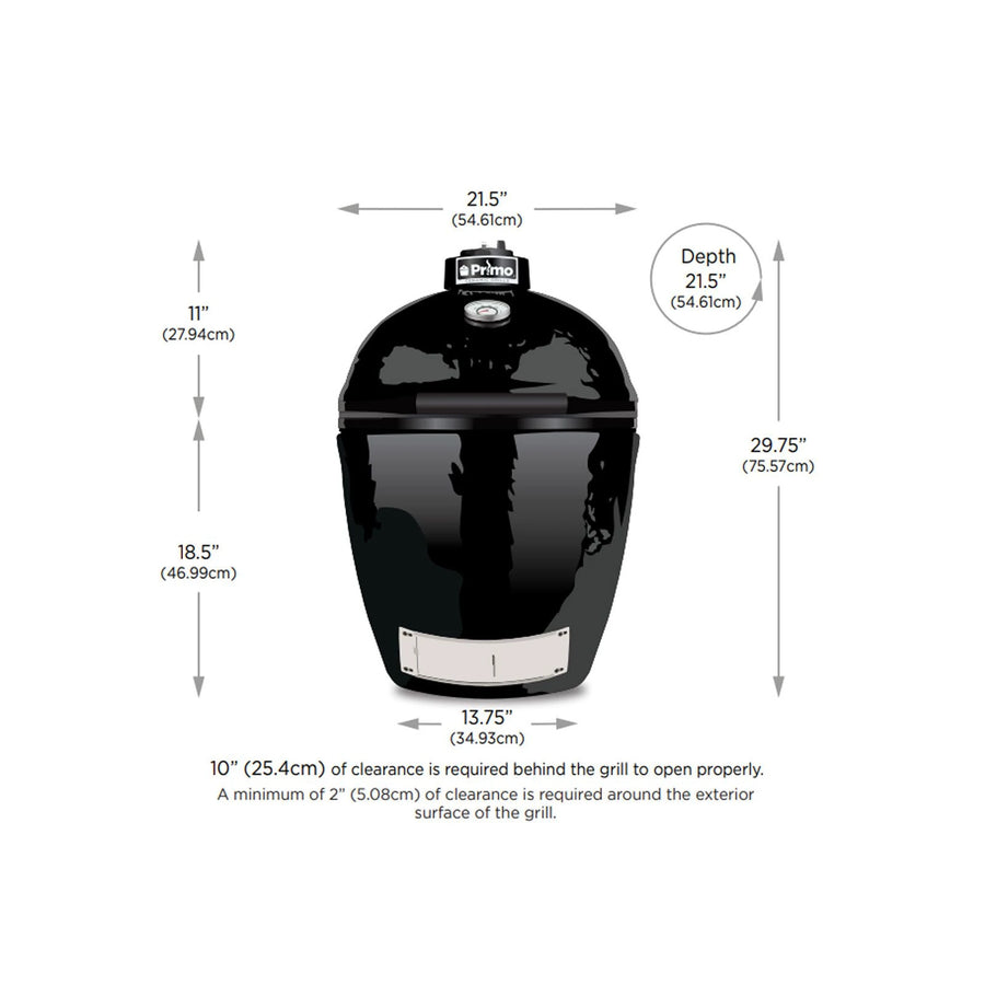 Primo Grills Round Kamado Ceramic Kamado Charcoal Grill PGCRH 01