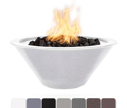 The Outdoor Plus Cazo Round powder-coated steel fire pit