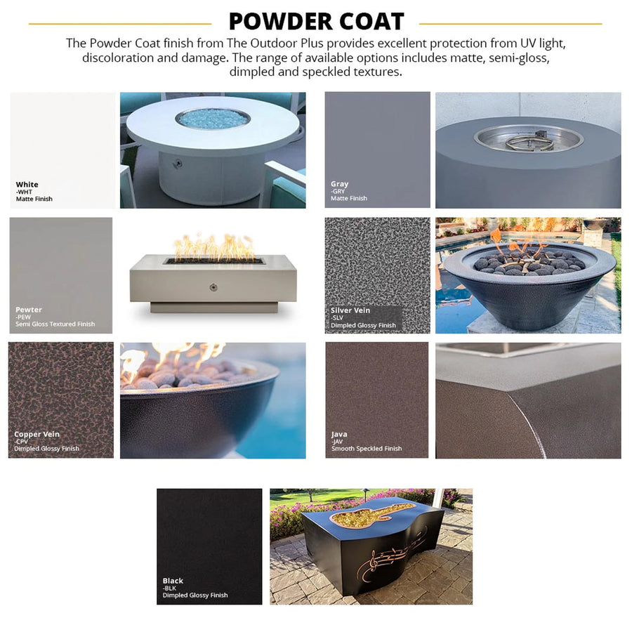 The Outdoor Plus Cazo Round powder-coated steel fire pit 01